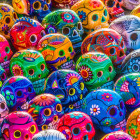 Puzzle - Enjoy - Kolorowe czaszki