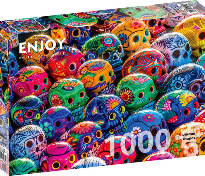 Puzzle - Enjoy - Kolorowe czaszki