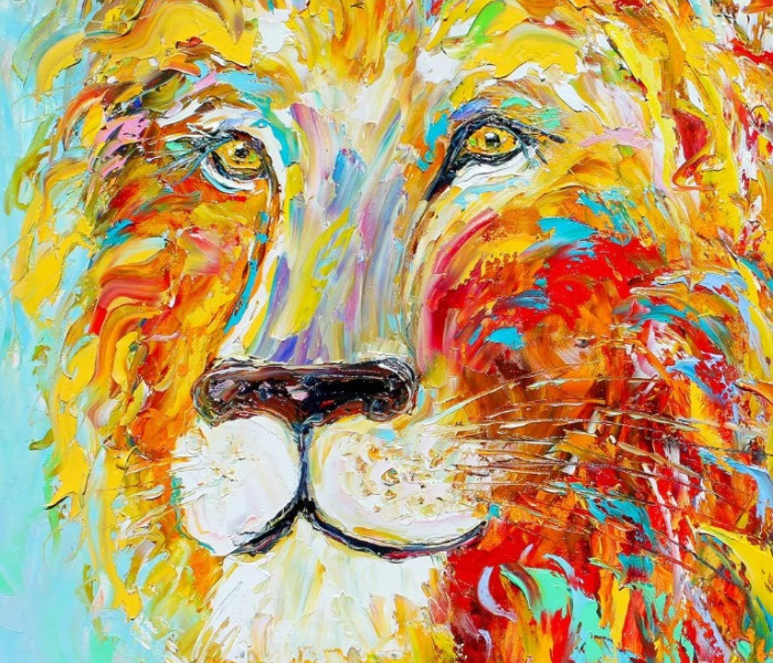 Puzzle - Enjoy - Kolorowy lew