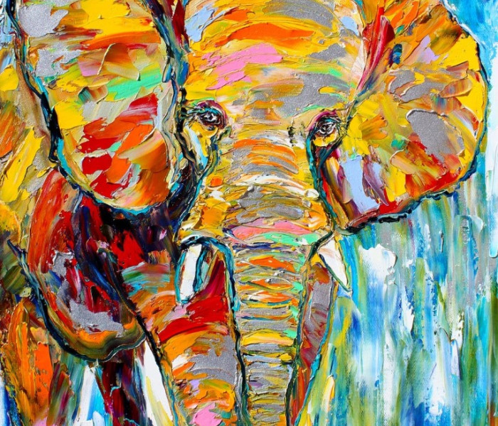 Puzzle - Enjoy - Kolorowy słoń