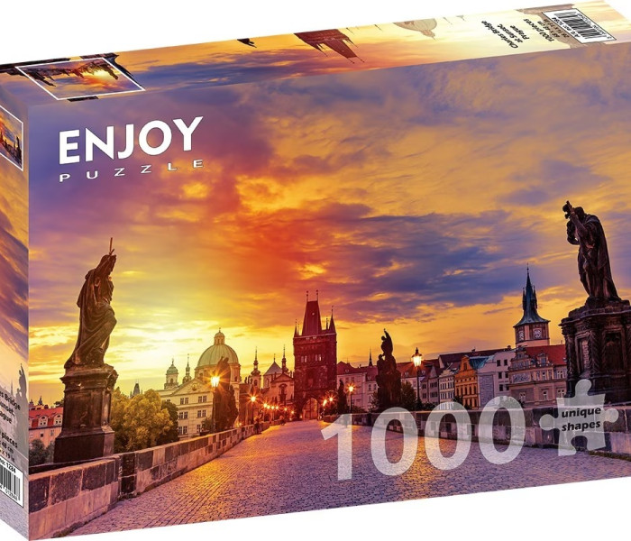 Puzzle - Enjoy - Most Karola o zachodzie słońca w Pradze