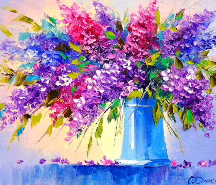 Puzzle - Enjoy - Bukiet bzów w wazonie