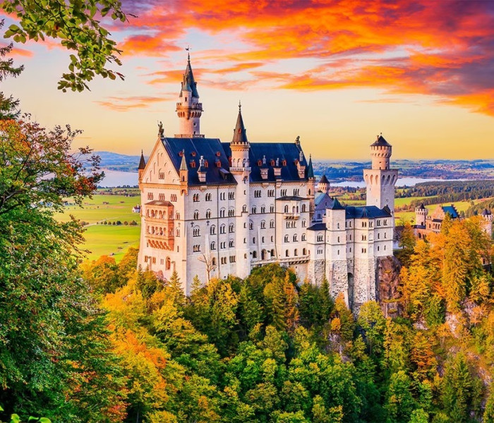 Puzzle - Enjoy - Zamek Neuschwanstein jesienią w Niemczech