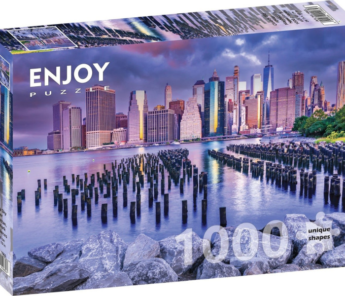 Puzzle - Enjoy - Zachmurzone niebo nad Manhattanem w Nowym Jorku