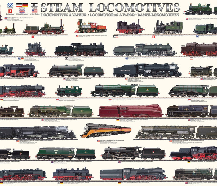 Puzzle - Eurographics - Lokomotywy parowe