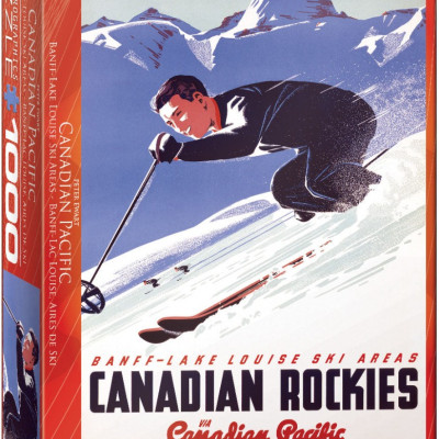 Narciarz Banff Lake Louise Ski Areas