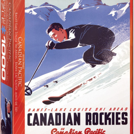 Narciarz Banff Lake Louise Ski Areas