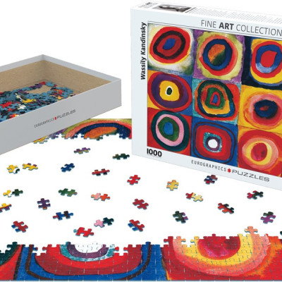 Studium Kandinsky'ego o kolorowych kwadratach