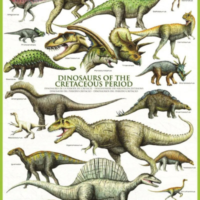 Puzzle Dinozaury - okres kredowy