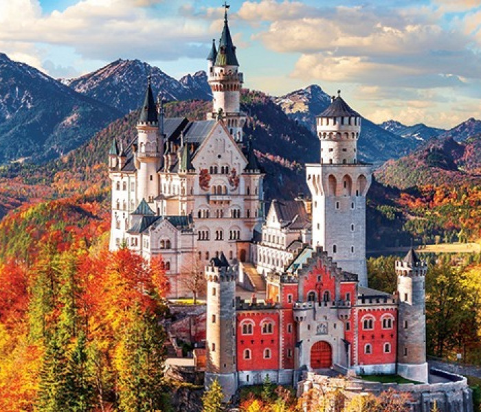 Puzzle - Eurographics - Widok na Neuschwanstein - Puzzle Panoramiczne