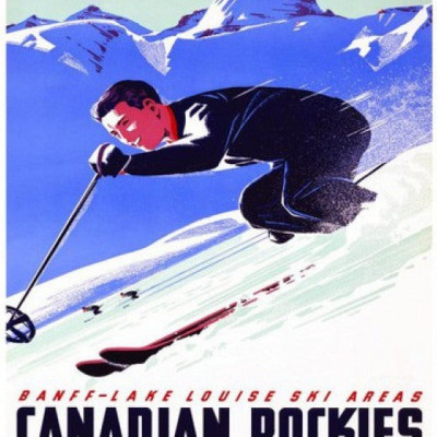 Narciarz Banff Lake Louise Ski Areas
