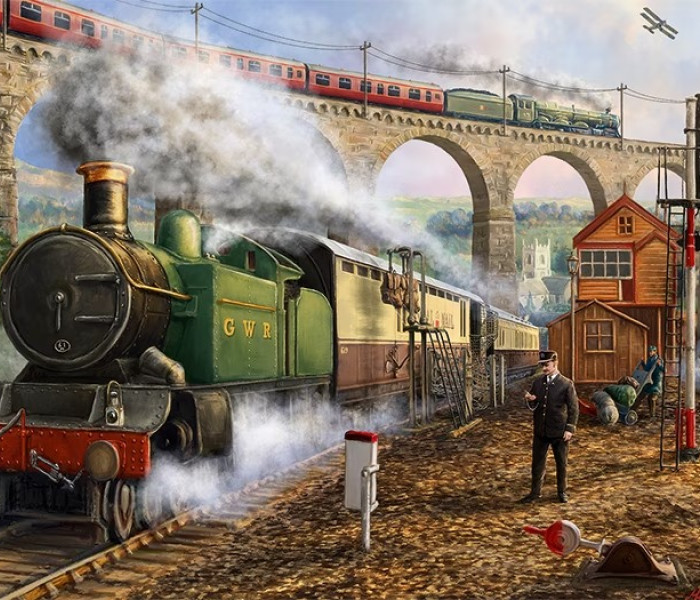 Puzzle - Falcon - Transport poczty koleją