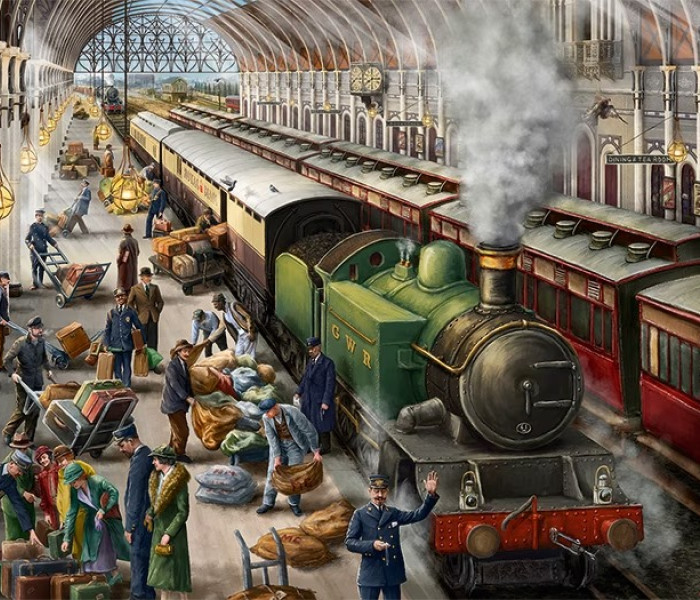 Puzzle - Falcon - Transport poczty koleją