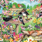 Puzzle - Falcon - Ptaki w ogrodzie wiosennym