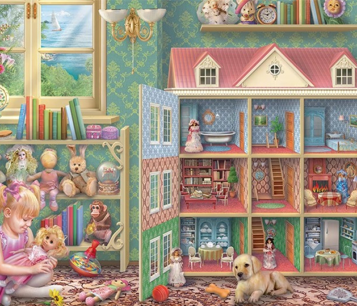 Puzzle - Falcon - Wspomnienie domku dla lalek