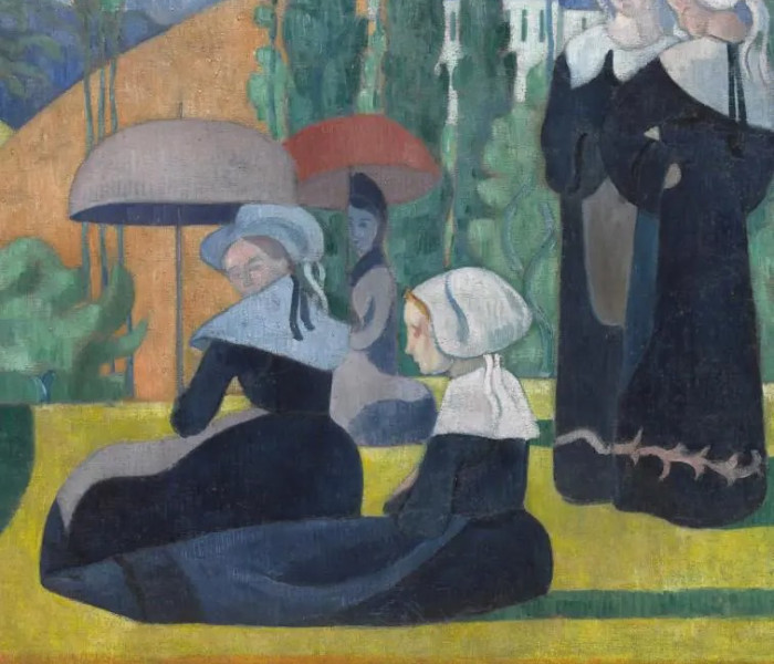 Puzzle - Grafika - Bretończycy z parasolami