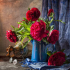 Puzzle - Grafika - Czerwone piwonie