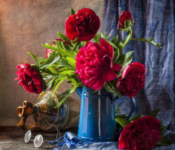 Puzzle - Grafika - Czerwone piwonie