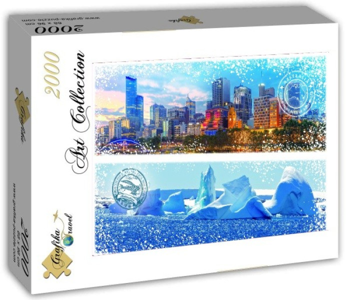 Puzzle - Grafika - Podróż dookoła świata - Australia, Antarktyda
