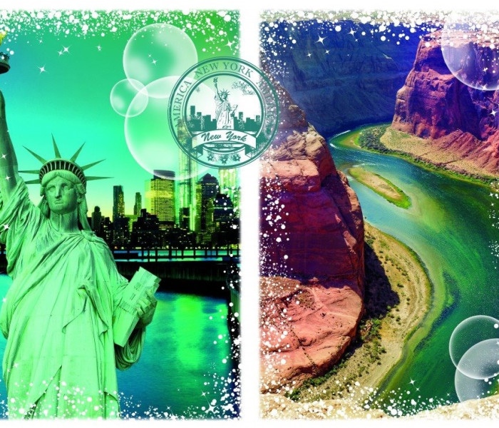 Puzzle - Grafika - Podróż dookoła świata - Stany Zjednoczone