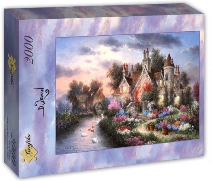 Puzzle - Grafika - Dom nad strumieniem młyńskim