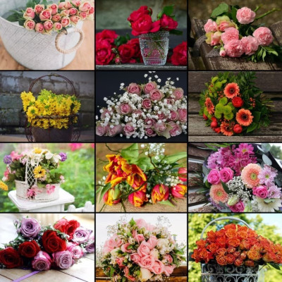 Kolaż kwiatowy