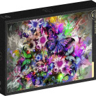 Puzzle - Grafika - Kwiaty i motyle