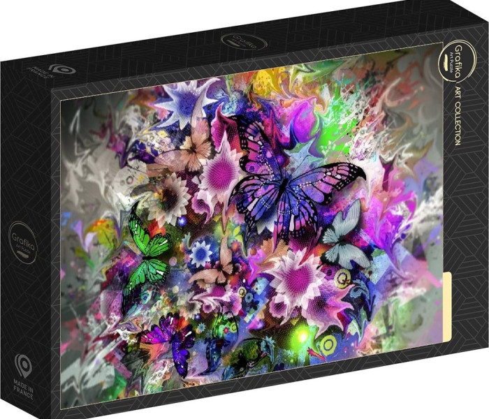 Puzzle - Grafika - Kwiaty i motyle