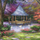 Puzzle - Grafika - Jezioro Łabędzie