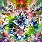 Puzzle - Grafika - Wiosenne kwiaty i motyle