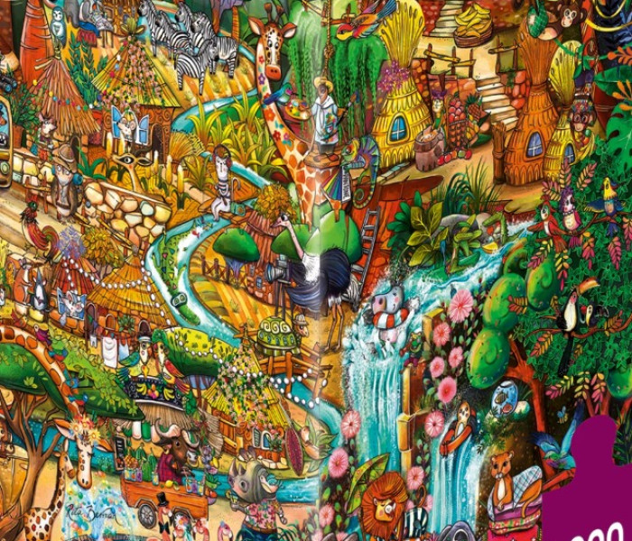 Puzzle - Heye - Egzotyczne safari - Triangular puzzle