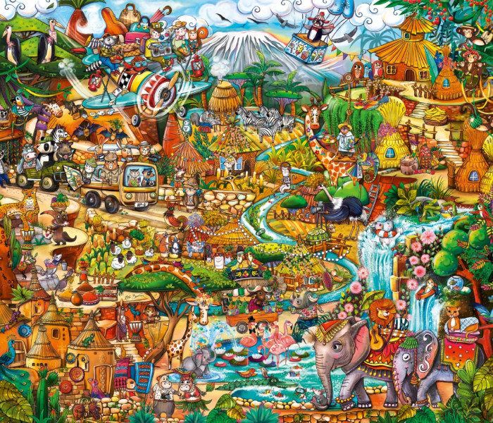 Puzzle - Heye - Egzotyczne safari - Triangular puzzle