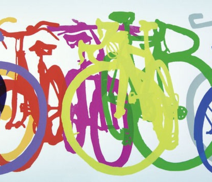 Puzzle - Heye - Sztuka rowerowa: seria kolorów - Puzzle Panoramiczne