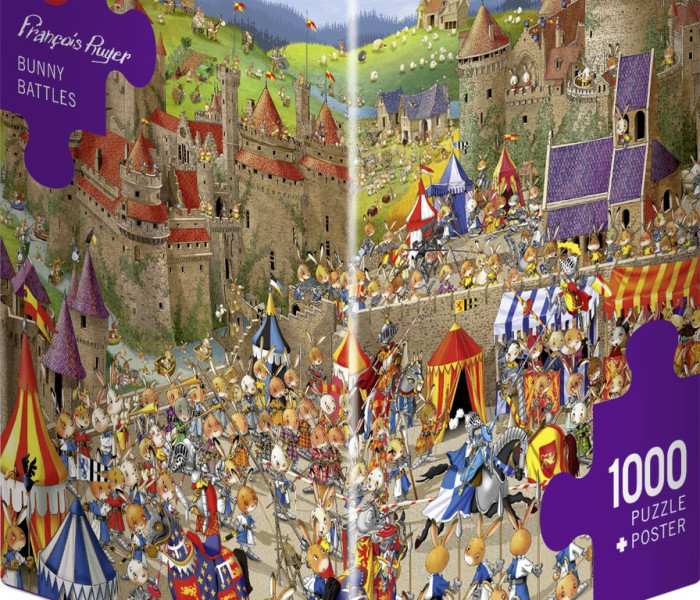 Puzzle - Heye - Turniej królików - Triangular puzzle