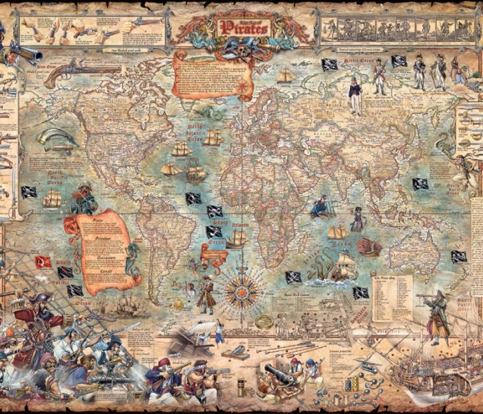 Puzzle - Heye - Mapa piratów