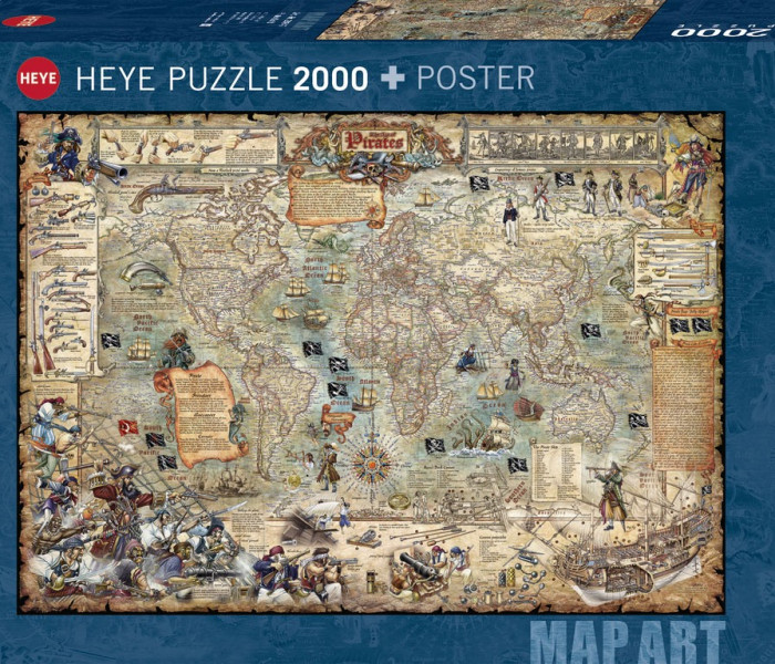 Puzzle - Heye - Mapa piratów