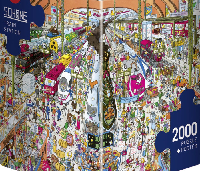 Puzzle - Heye - Stacja kolejowa  - Triangular puzzle