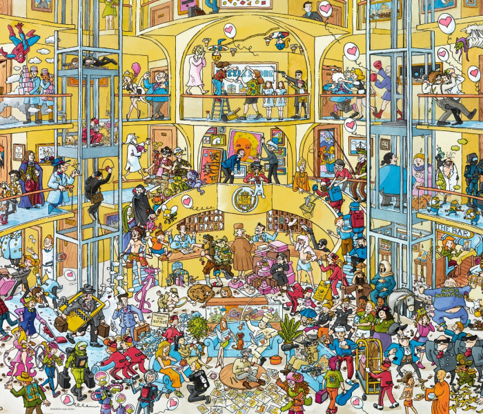 Puzzle - Heye - Życie hotelowe - Triangular puzzle