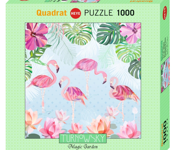 Puzzle - Heye - Flamingi i lilie wodne
