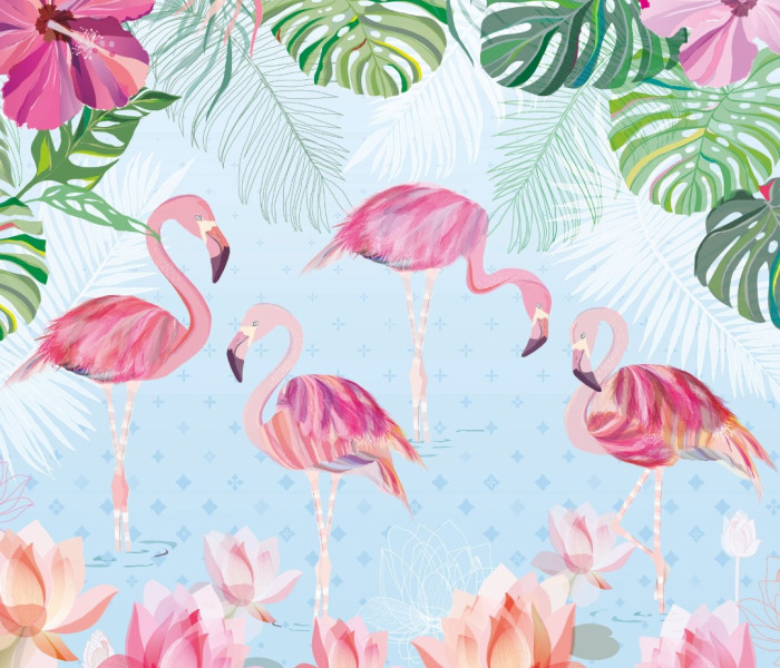 Puzzle - Heye - Flamingi i lilie wodne