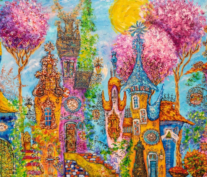 Puzzle - Heye - Różowe drzewa