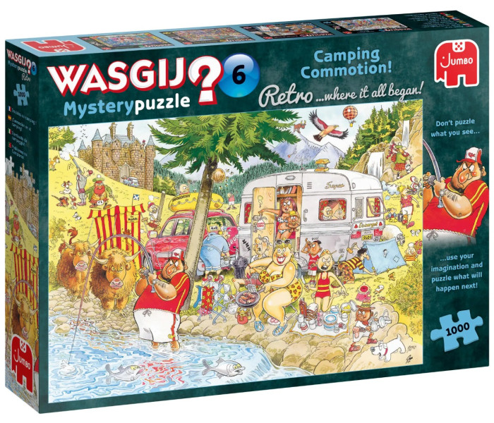 Puzzle - Jumbo - Zamieszanie na polu kempingowym! - WASGIJ Puzzle