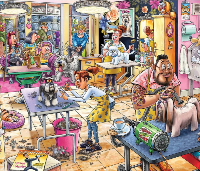 Puzzle - Jumbo - Salon dla psów! - WASGIJ Puzzle