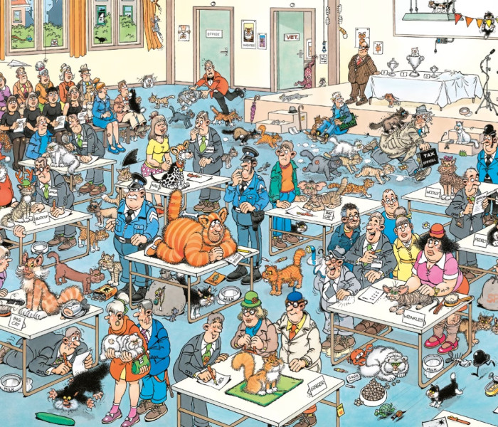 Puzzle - Jumbo - Wystawa kotów