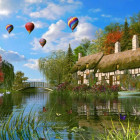 Puzzle - King - Stary dom nad rzeką