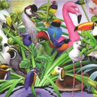 Puzzle - King - Niesamowite ptaki