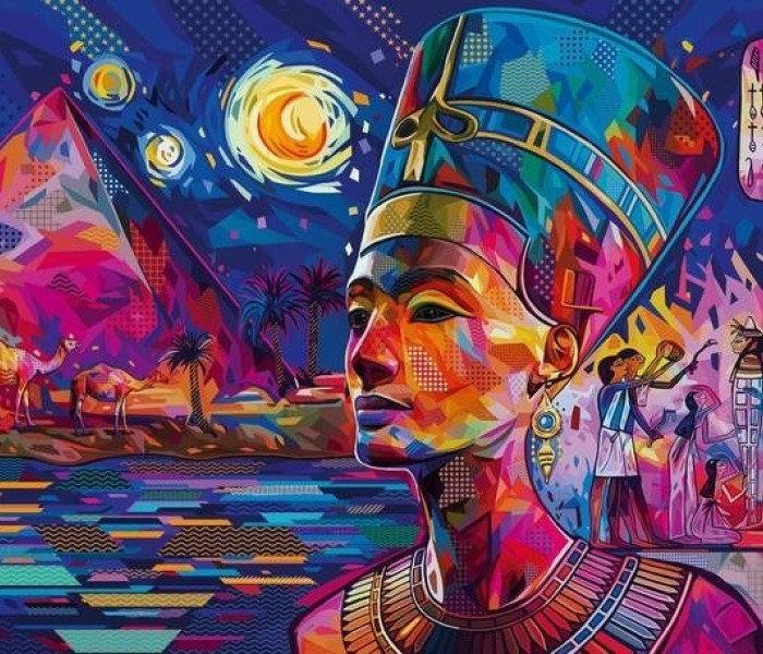 Puzzle - Ravensburger - Nefertiti nad Nilem