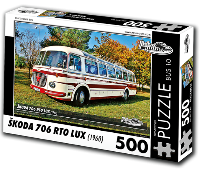 Puzzle - Retro-auta - Bus Škoda 706 RTO LUX (1960)