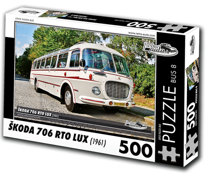 Puzzle - Retro-auta - Bus Škoda 706 RTO LUX (1961)