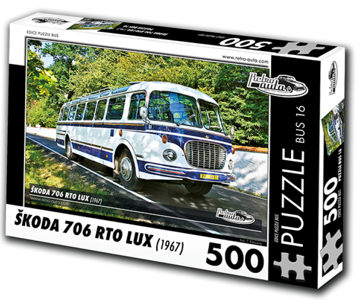 Puzzle - Retro-auta - Bus Škoda 706 RTO LUX (1967)